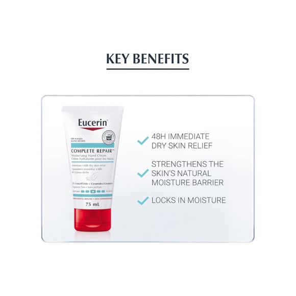 Eucerin Complete Repair Moisturizing Hand Cream - 5% Urea Cream | NWT - Picture 4 of 14